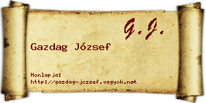 Gazdag József névjegykártya